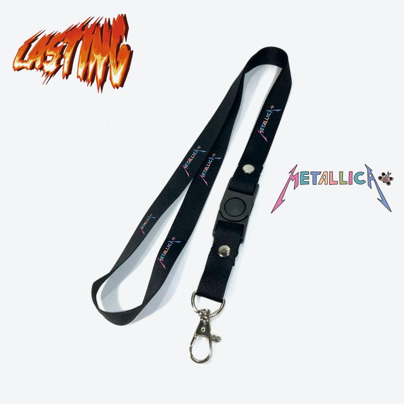 

Lanyard METALICA tali lanyard BAND gantungan kunci name tag id card kartu nama / lanyard podss vapee METALLICA gantungan / bisa cod lanyard best seller lanyard hitam lanyard murah