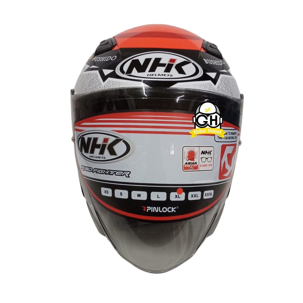 NHK S1 GP PRO GRAFIK SE MIHAIL BLACK RED GPPRO DOUBLE VISOR DD-RING