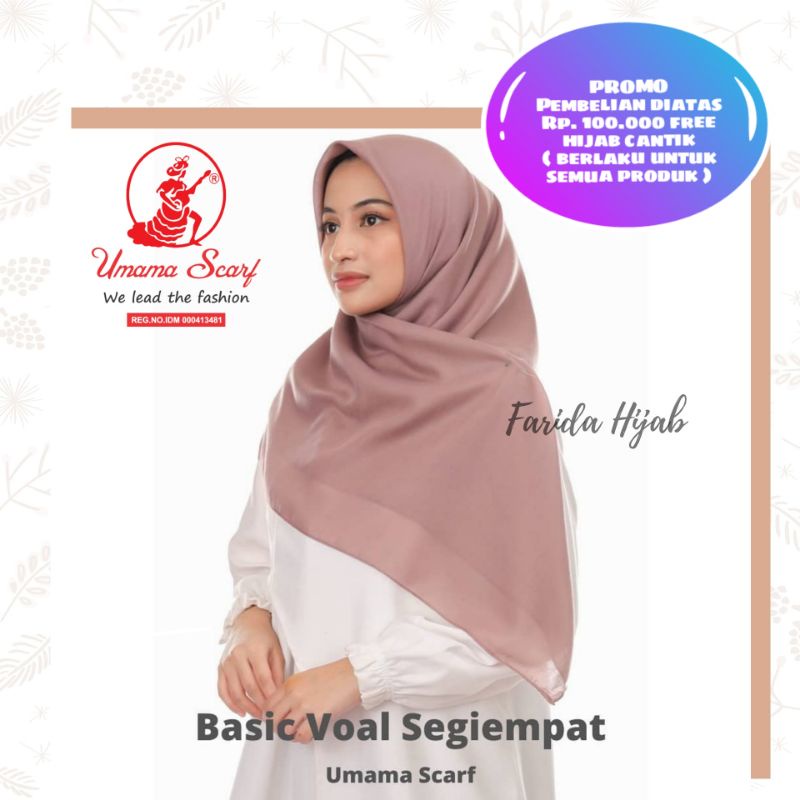 Jilbab Basic Voal Premium Umama // Jilbab kerudung paris premium segiempat murah