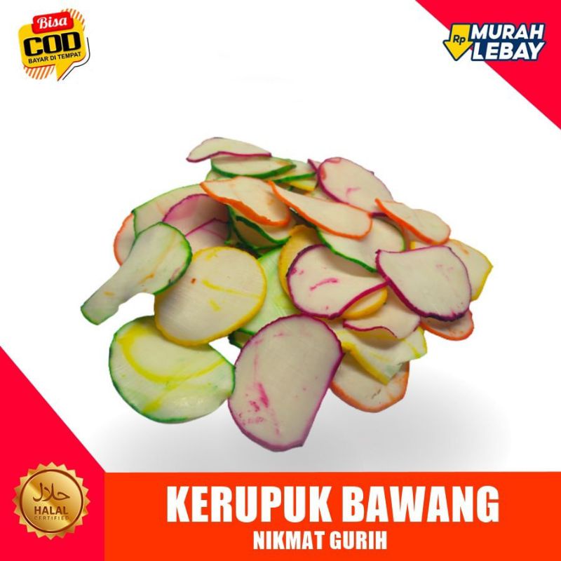 

Kerupuk Bawang Mentah Curah Siap Goreng Aneka Keripik Camilan Bahan Seblak Lezat Renyah Gurih