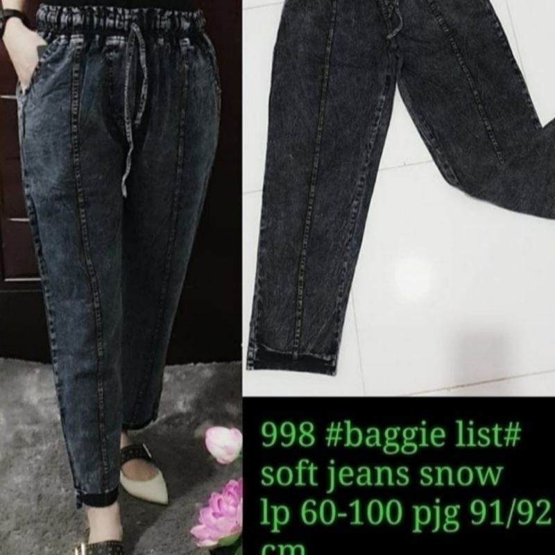 Baggy Pants Jeans Snow Premium / Celana Baggy / Celana Boyfriend / Celana Jeans Baggy Jeans