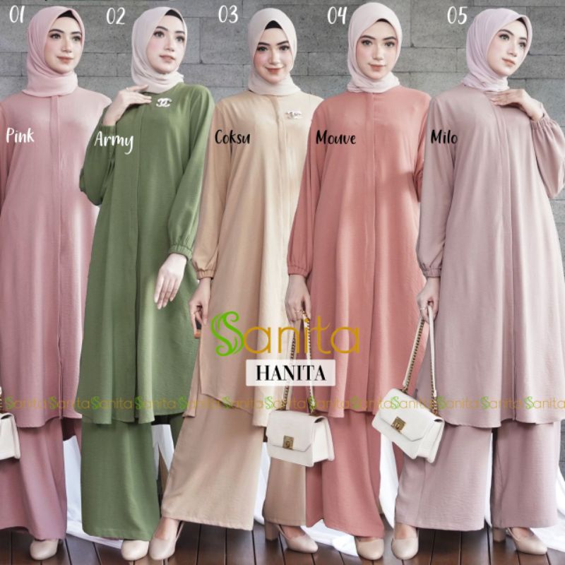 Set Tunik Kulot Hanita by Sanita Original