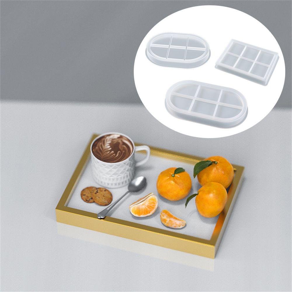 Solighter Oval Rectangle Mold Cup Mat Holder Bracket Alas Penyimpanan Organizer Cetakan Silikon