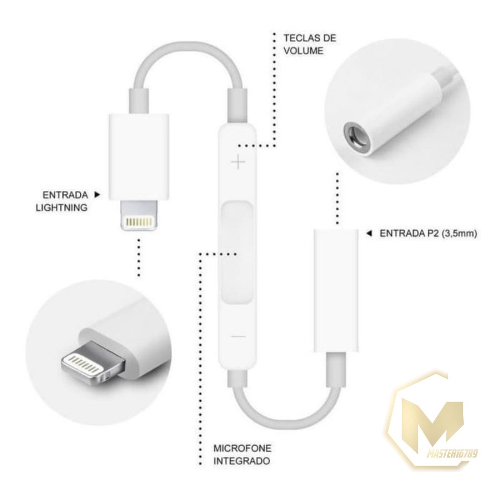 MH020 Lightning To aux 3.5 mm audio Headphone Jack Adapter for Spilter  MA3034