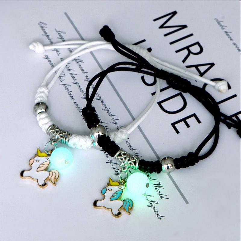 2pcs Gelang Luminous Adjustable Untuk Pria Dan Wanita