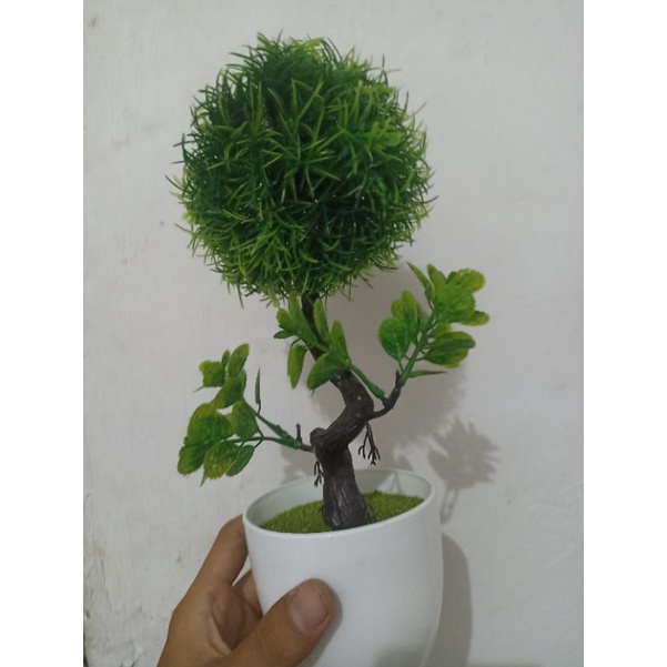 GS8 Hiasan Pohon Tanaman Artificial Plants Decoration Bonsai Model Longsu Style - JM10 Fleur Gr