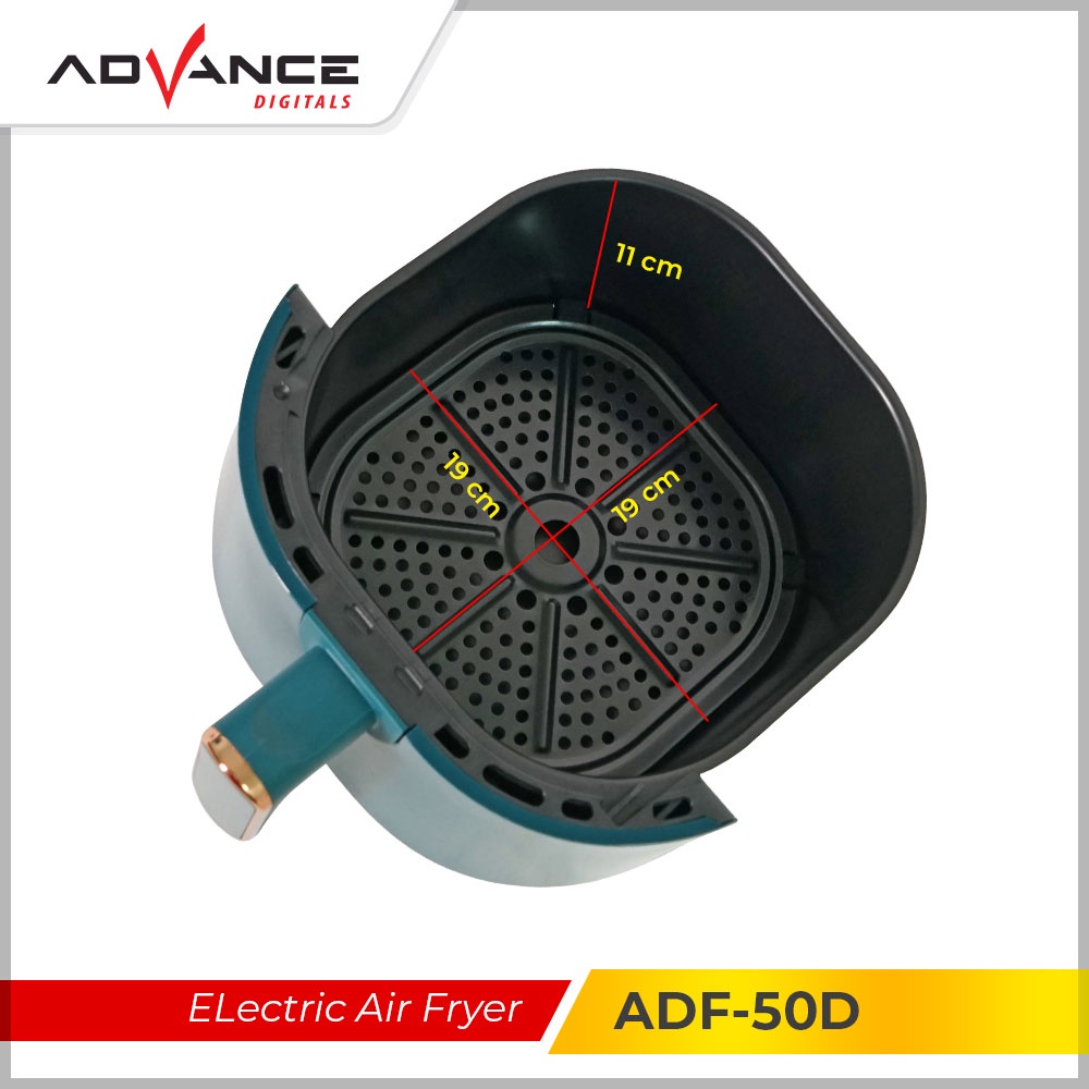 Advance Electric Air Fryer 5L 600W ADF50D Garansi 1 Tahun