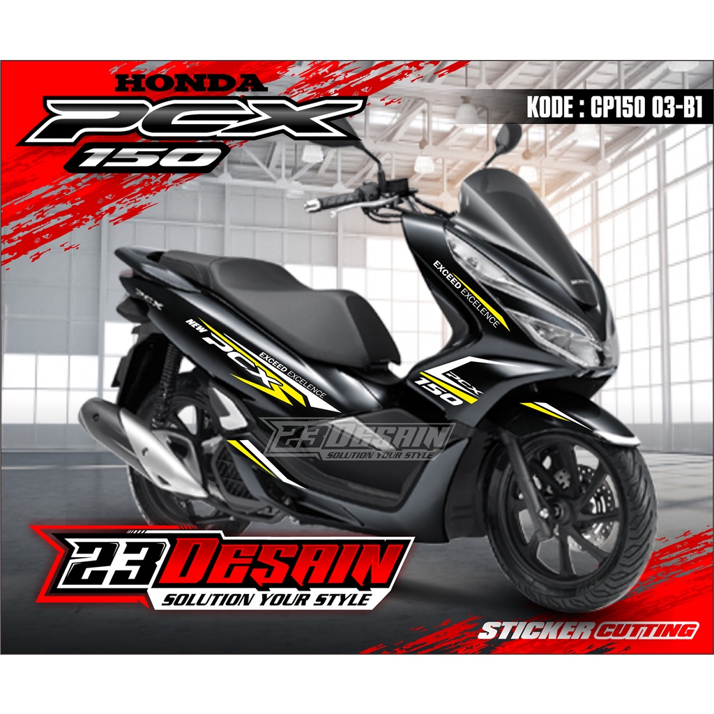 Cutting Stiker New Pcx 150 - Sticker PCX 150 - Striping Honda PCX - Sticker Cutting PCX CP150 03 COM