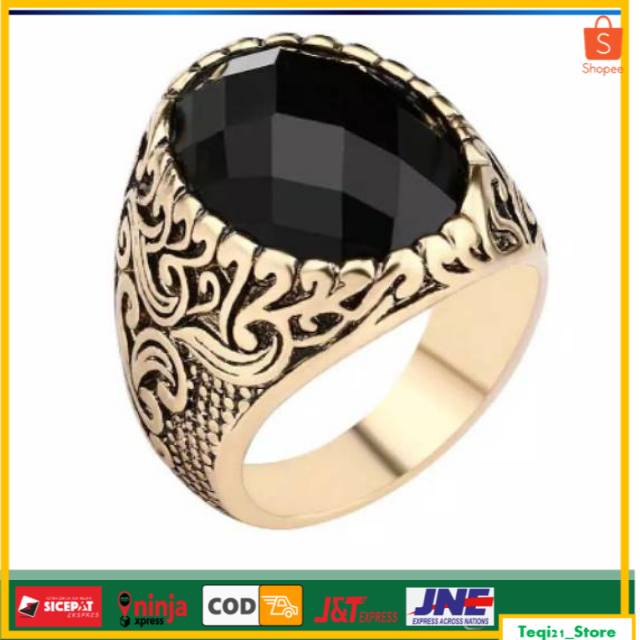 CINCIN PRIA JAWA FULL UKIR HITAM | CINCIN PRIA WANITA TQR-C3A