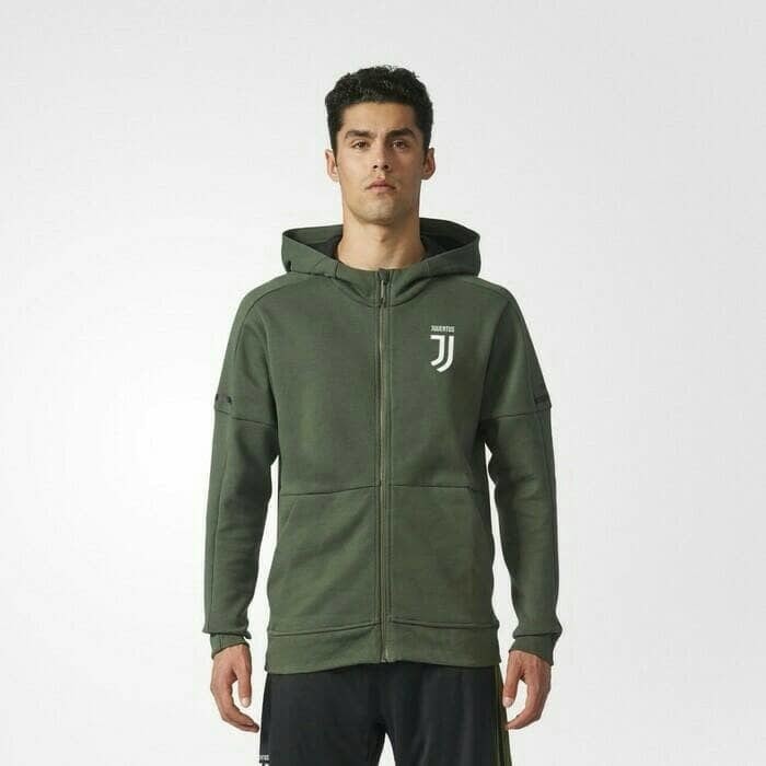 Jaket Bola Grade Ori Hoodie Juventus ZNE Army 2018