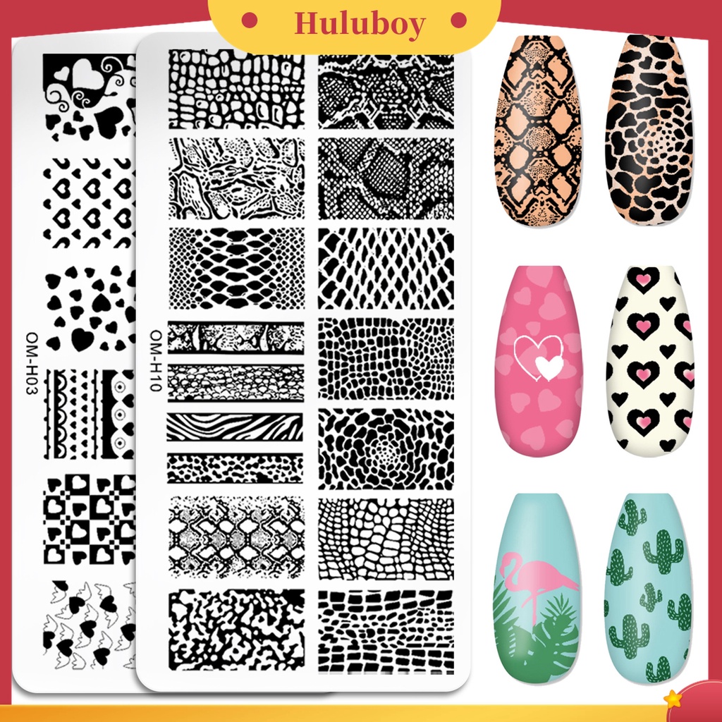 Huluboy Huluboy♡ Plat Stempel Kuku Efektif Presisi Untuk Salon