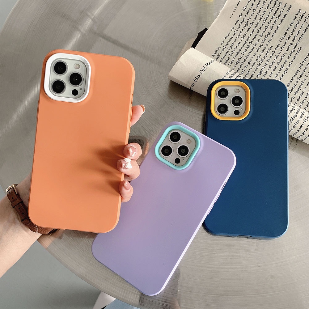 Soft Case Silikon Pelindung Lensa Kamera Warna Permen Untuk Iphone 13 11 12 Pro Max 7 8 Plus X Xs Max Xr Se 2020