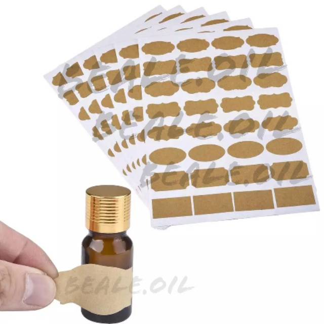 Stiker Label Kosong DIY Botol Rollon Sticker Essential Oil Stiker kontainer bumbu dapur Makanan