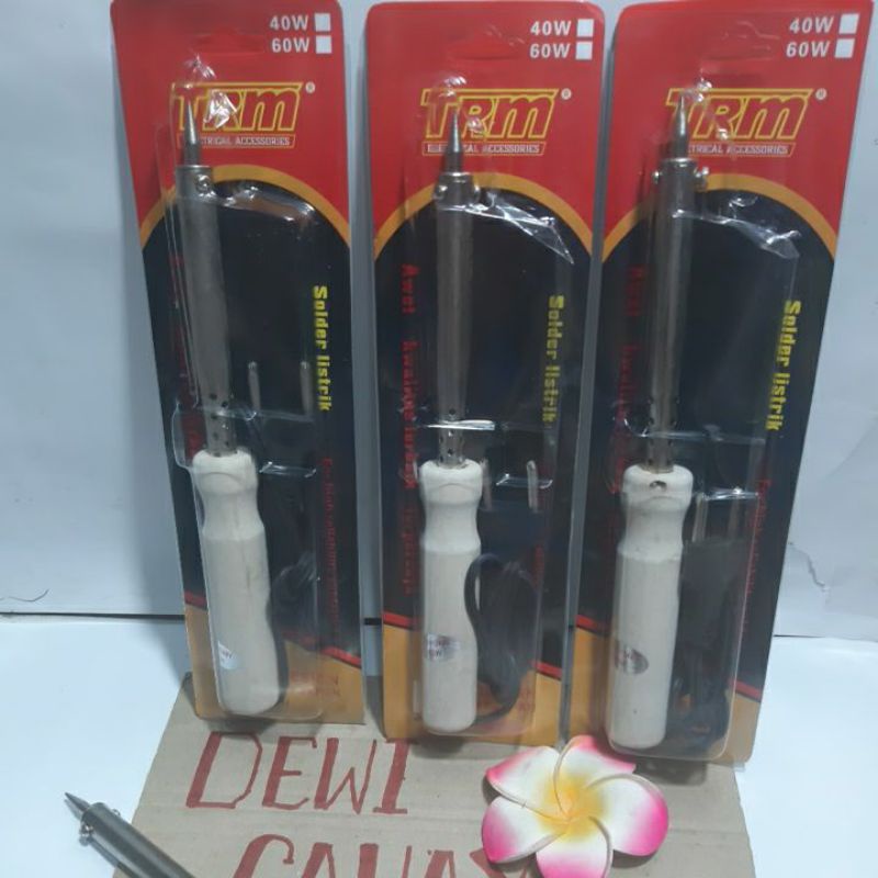 Jual Solder Listrik Gagang Kayu Watt Trm Murah Meriah Ada Harga