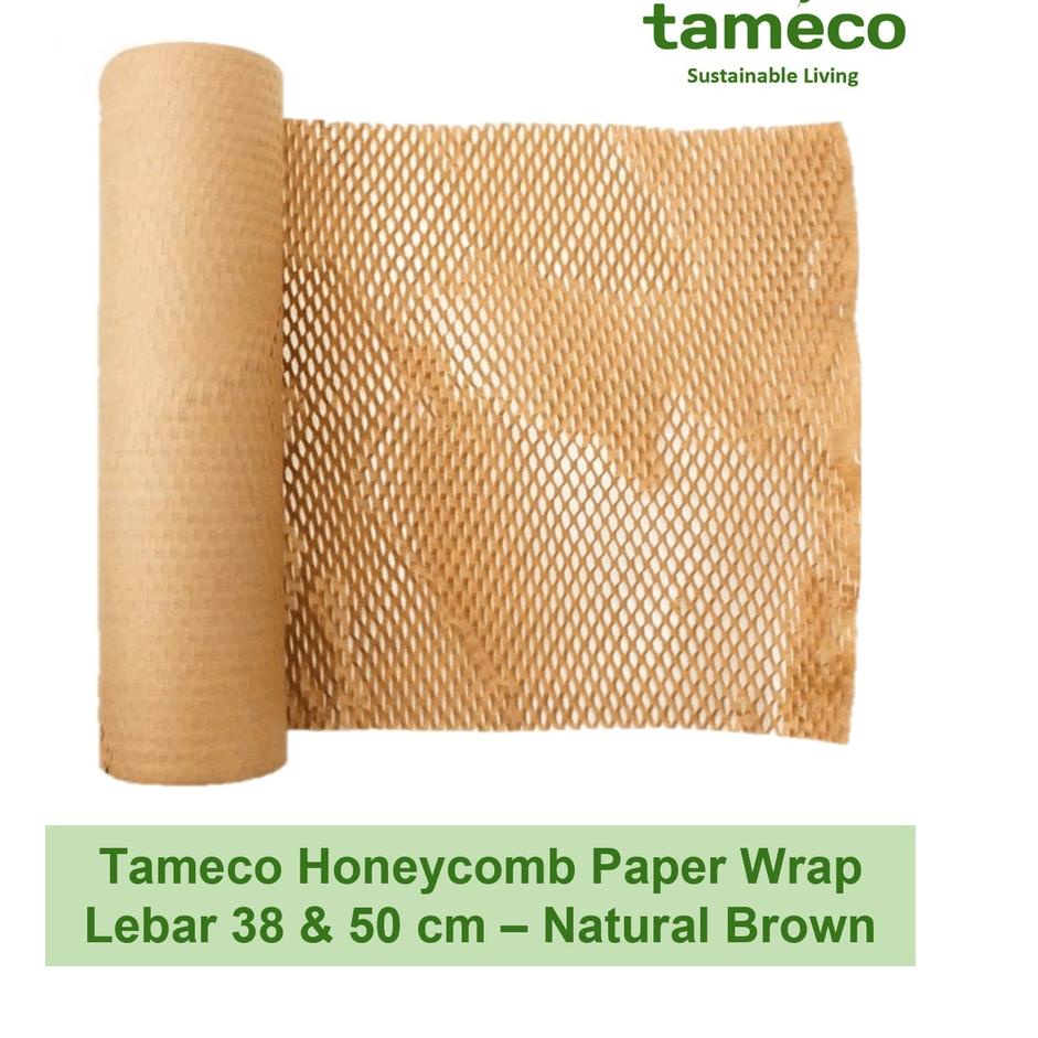 

Kekinian - 5M & 10MLebar 38cm & 50cm Tameco Honeycomb Paper Wrap - Natural Brown - Eco Friendly ,,