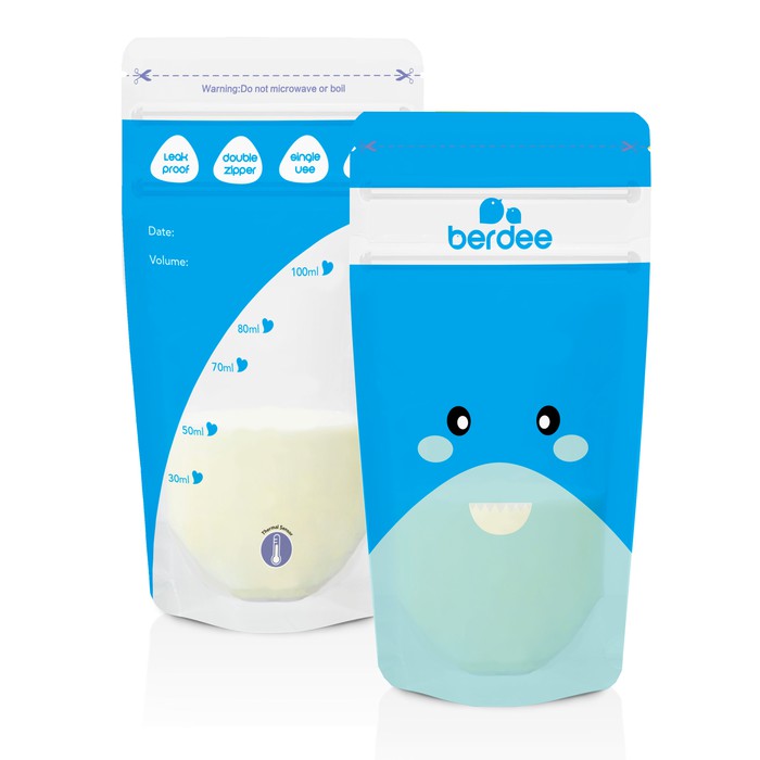 Kantong ASI Berdee 150ml Breastmilk Berdee 150ml Sharke - Biru