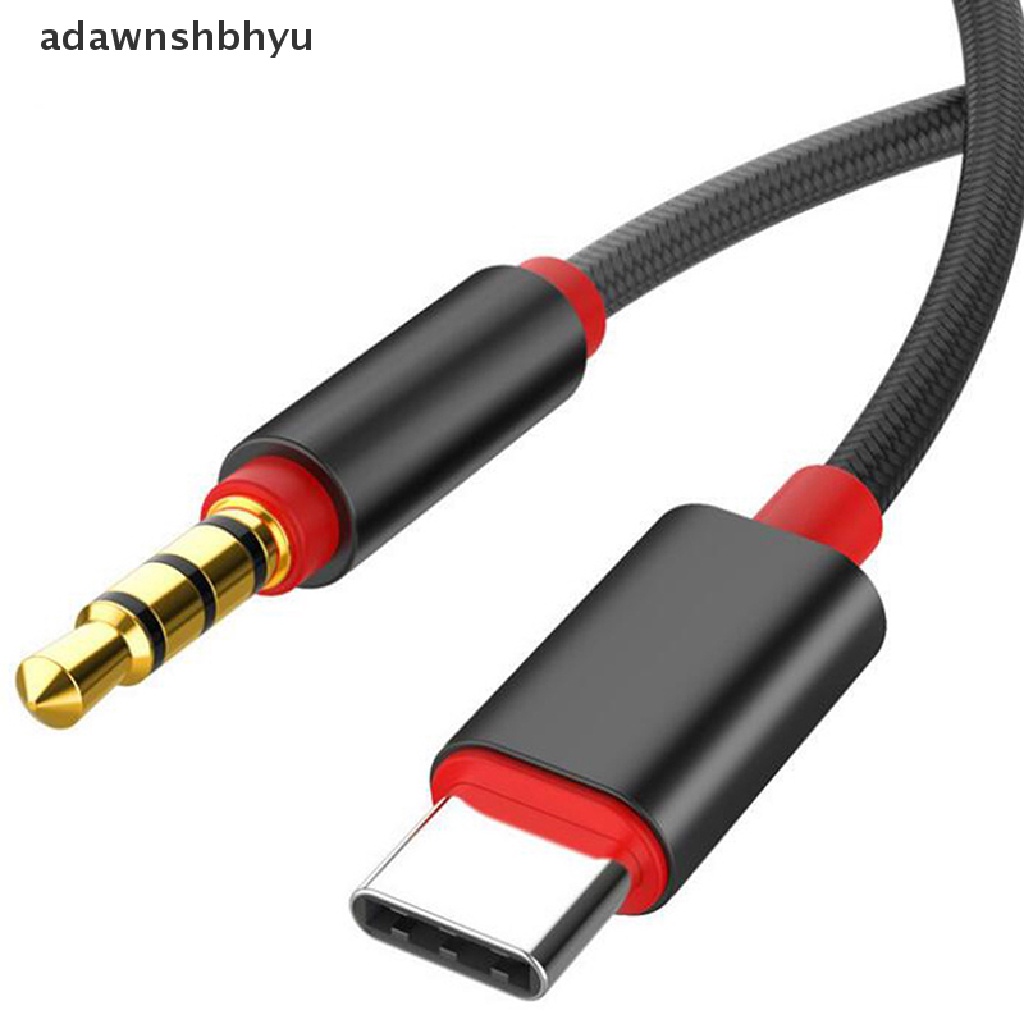 Adawnshbhyu Type-C To 3.5mm Jack Male Audio Aux Cable Male To USB-C Konektor Adaptor Stereo