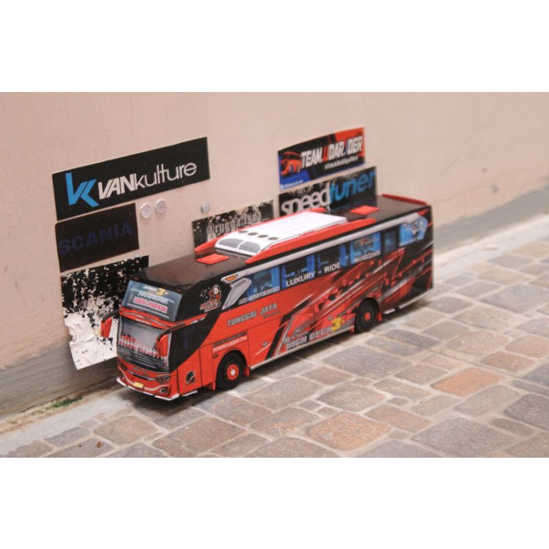 PAPERCRAFT BUS SKALA 1:50 TUNGGAL JAYA KIDS PANDA