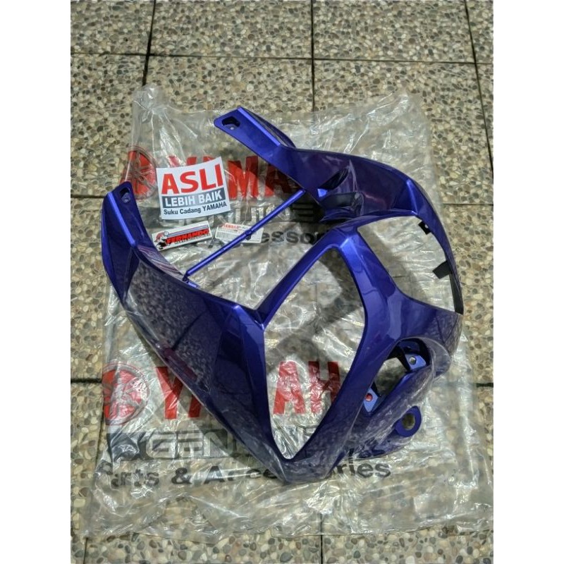 Legshield tameng depan nouvo z biru original yamaha