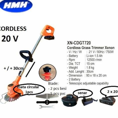 XENON CDGT720 Mesin Potong Rumput Baterai Grass Trimmer Cordless 20V
