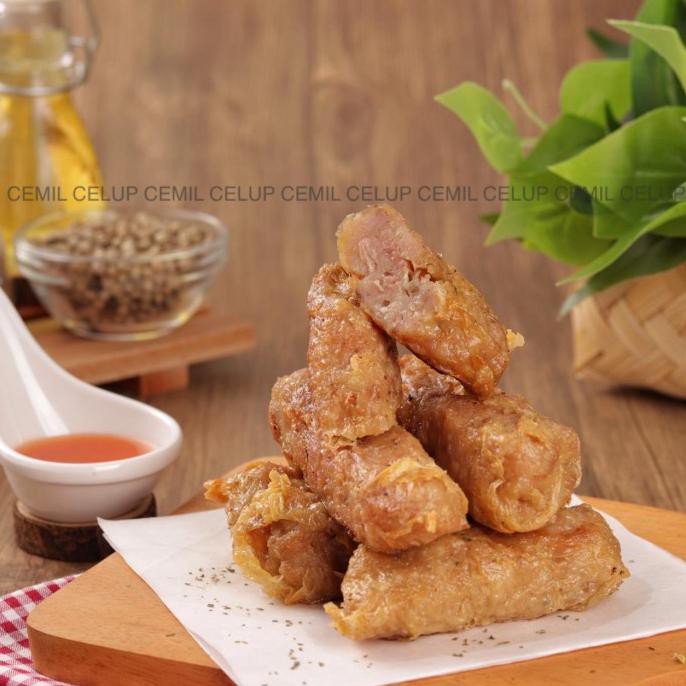 

Lumpia Ayam Kulit Tahu (Isi Adonan Dimsum) Frozen Food Halal Ready Stok
