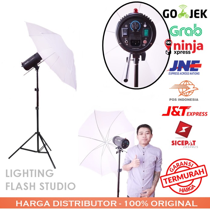 Paket Lighting Lampu Studio Reilite 200 eco Lightstand Payung Umbrella trigger BUKAN GODOX TRONIC
