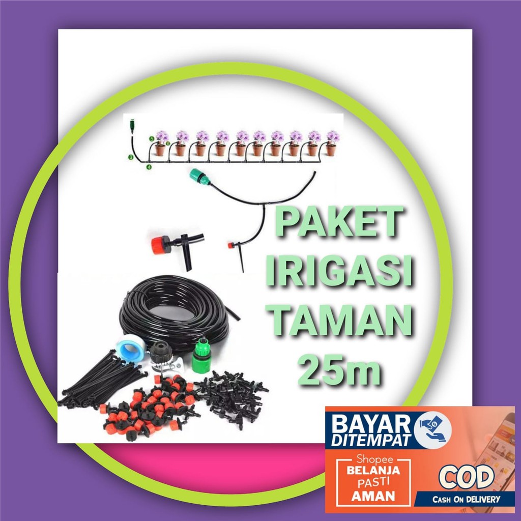 PAKET IRIGASI TAMAN 10 METER sistem penyiraman tetes otomatis lengkap drip irrigation