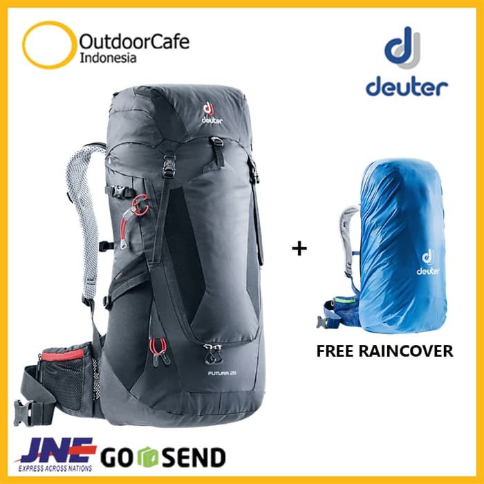 Tas Ransel Carrier Keril Naik Gunung Hiking Deuter Futura 26 Free Raincover Original