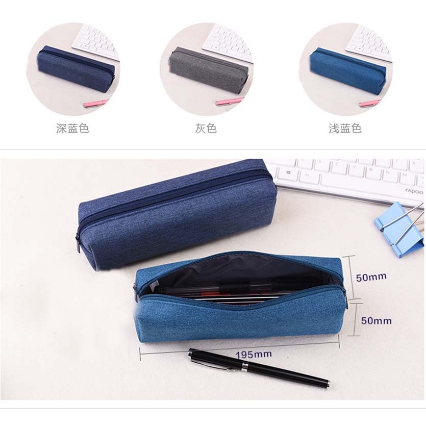 Tempat Pensil Sekolah Kanvas Stylish Simple Import Kotak Pensil Motif Aesthetic Resleting Bisa Untuk Kotak Pensil Besar anak Double Zipper Warna Pastel Dua Resleting Dual Zipper Muat Banyak tempat penil anak laki-laki perempuan transparan murah