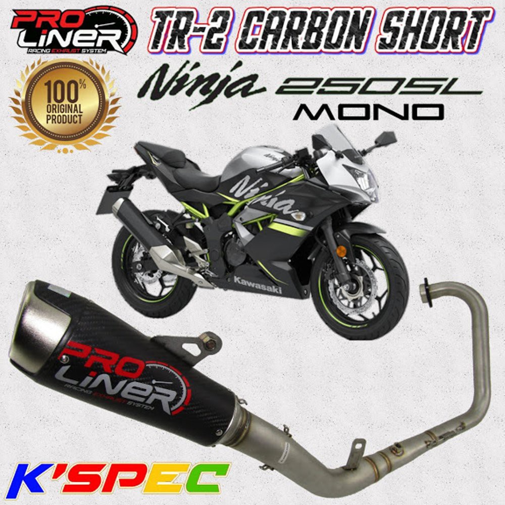 ProLiner TR 2 Carbon Short NINJA 250 SL MONO Knalpot Raci bac 87