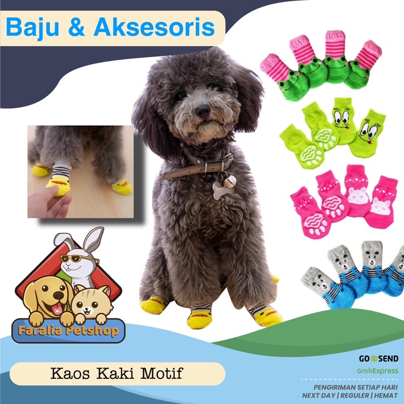 Kaos Kaki Motif Anjing dan Kucing Pet Sock Cat Dog sock