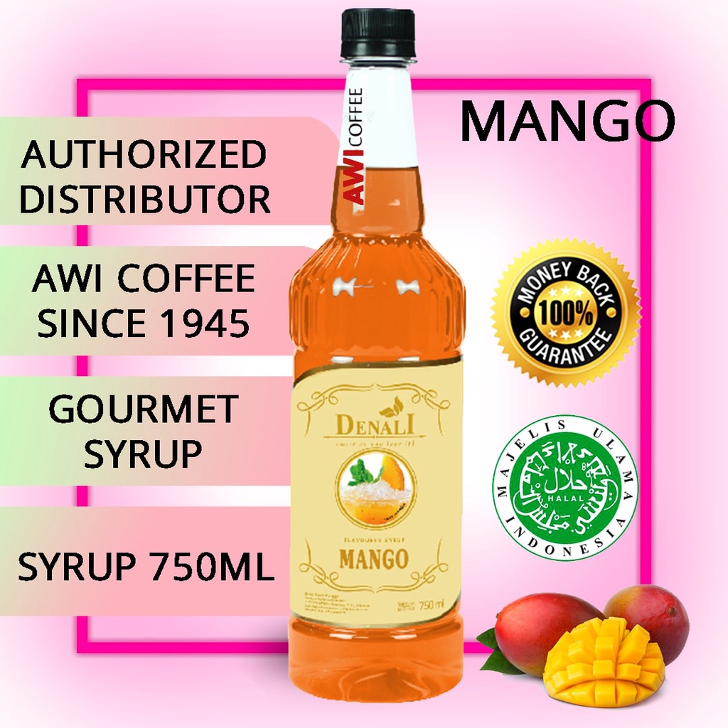 

Awi Coffee I Syrup Mango 750ml I denali I coffee | Flavored