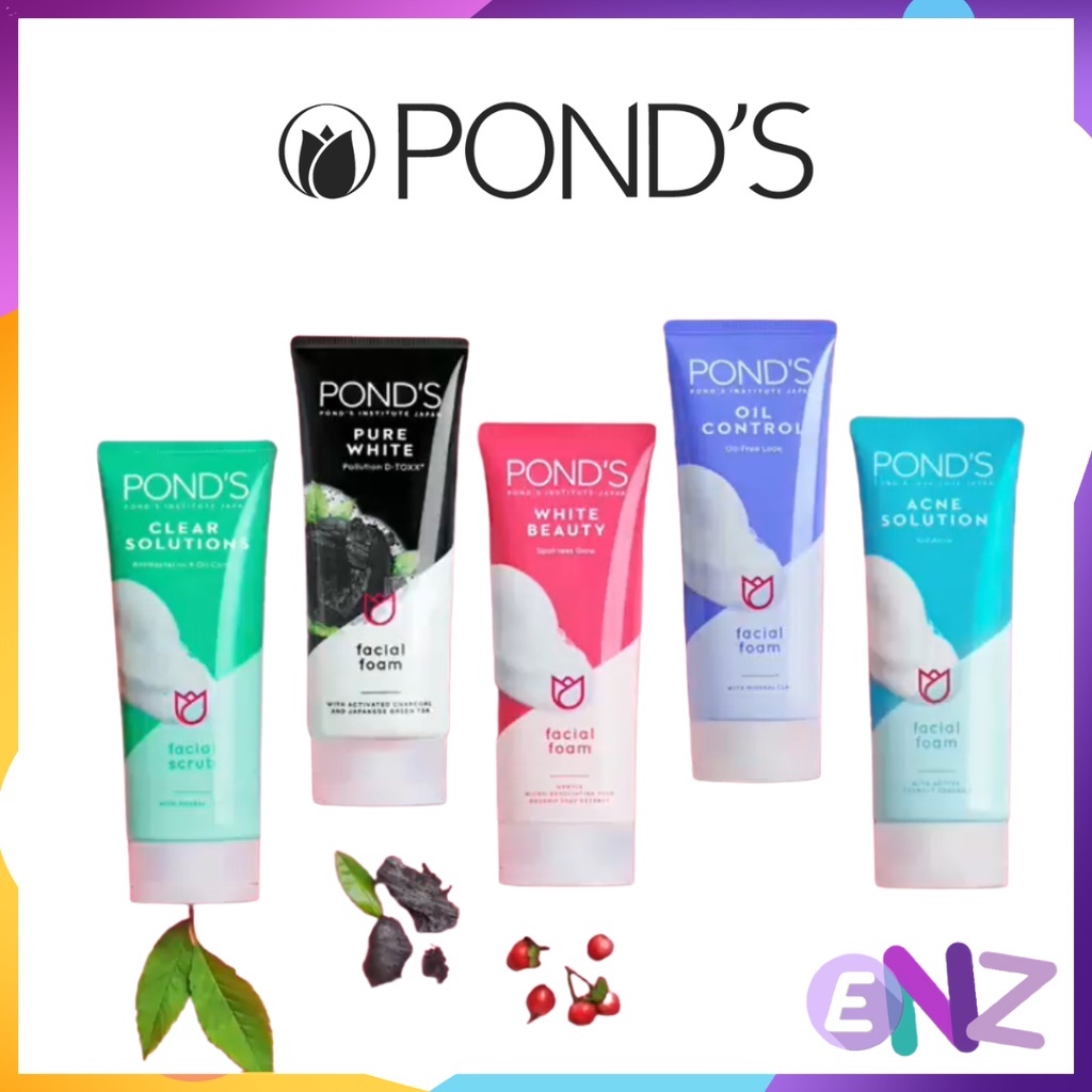 ENZ ®  Ponds Facial Foam Scrub / Sabun Cuci Muka Ponds / Ponds Bright Beauty Serum Facial Wash 2005