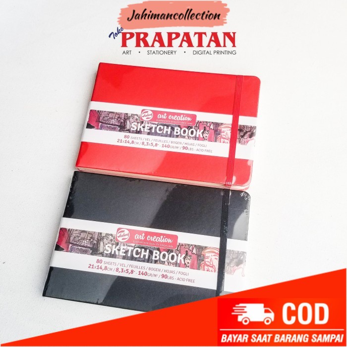 

✨ BISA COD ✨ Talens Art Creation Sketchbook 21x14.8cm 140gsm - Black