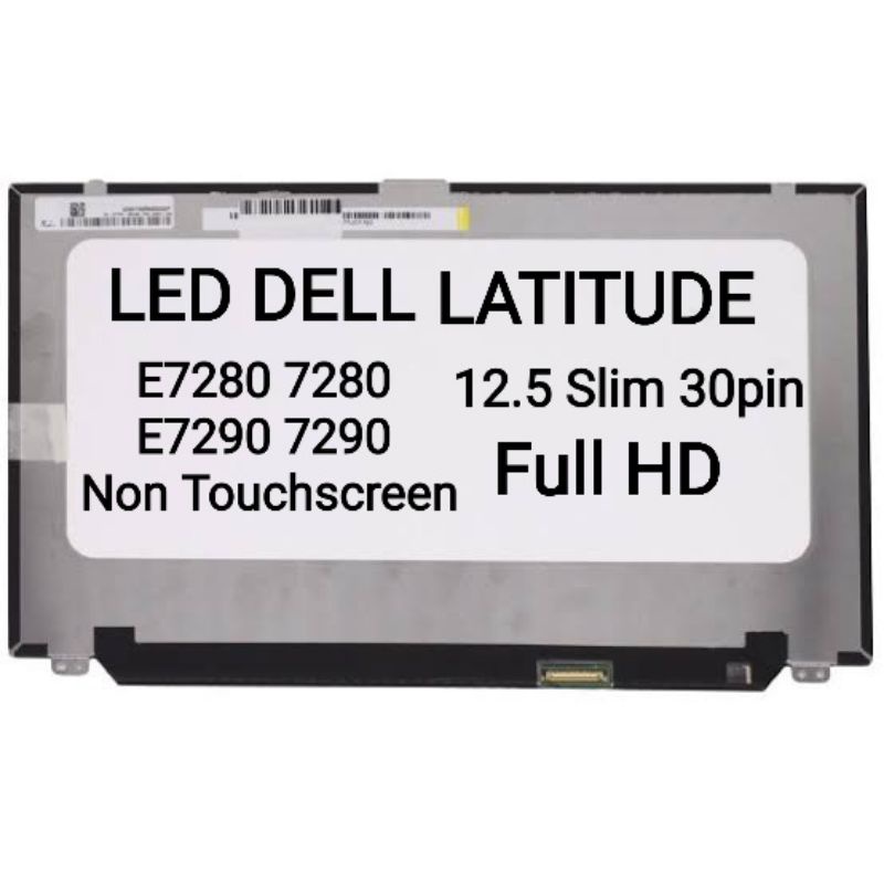 Led Lcd Dell Latitude E7280 7280 E7290 7290 12.5 Slim 30pin Full HD
