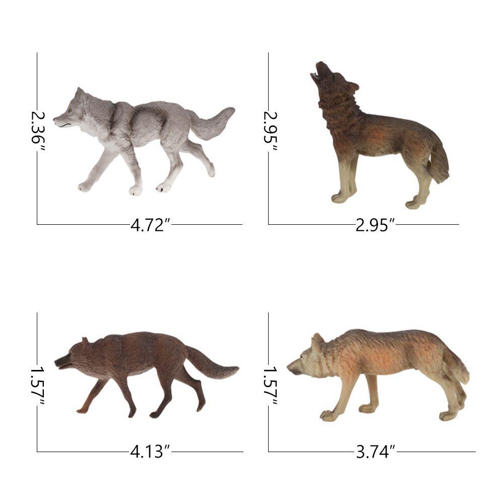 Patung Populer Perlengkapan Pesta Serigala Hutan Realistis