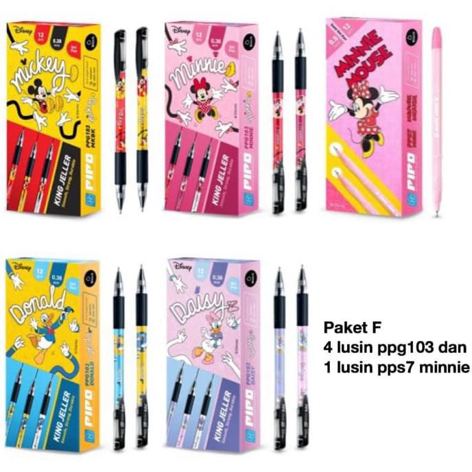 

ITERBARUl Paket F Dapat 4 lusin PPG103 Disney dan 1 lusin PPS7 Minnie Mouse IBDLl