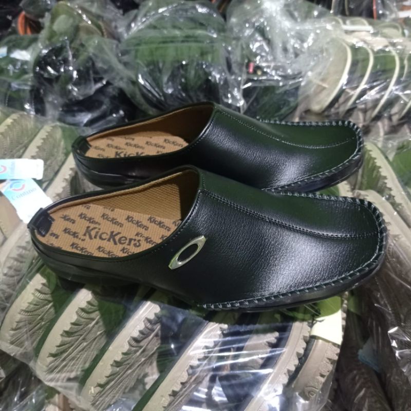 Sepatu Slop Pria - Sepatu Slip-On Pria - Sepatu Kulit Pria SEPATU SLOP PRIA/SANDAL SLOP PRIA BERKUALITAS-Variasi hitam