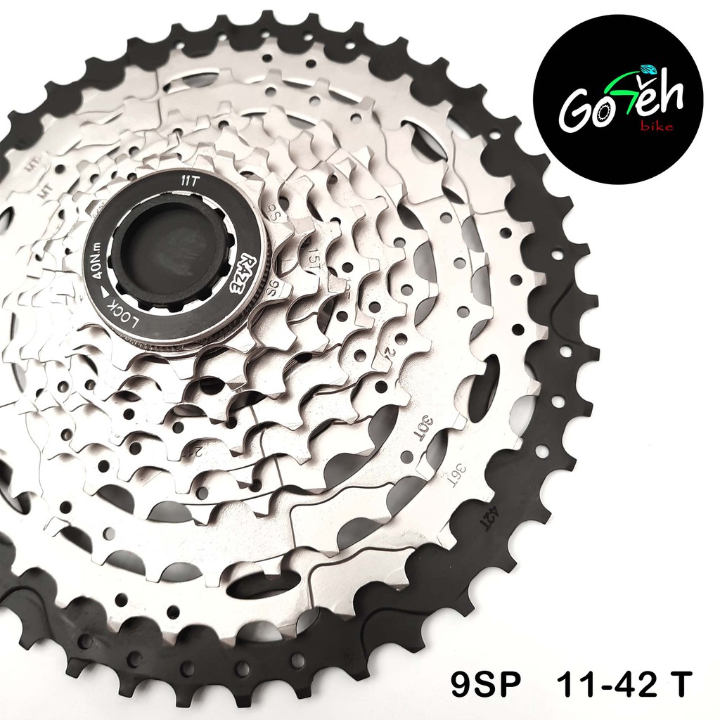 Sproket Sprocket Freewheel RAZE 9-Speed 11-42T SILVER-BLACK