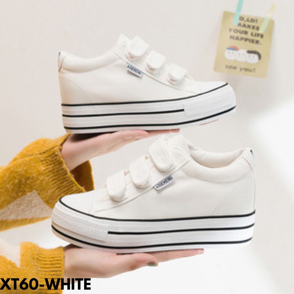 SEPATU SNEAKERS WANITA FASHIOANBLE POLOS PRAKTIS KEKINIAN BAHAN CANVAS IMPORT T60