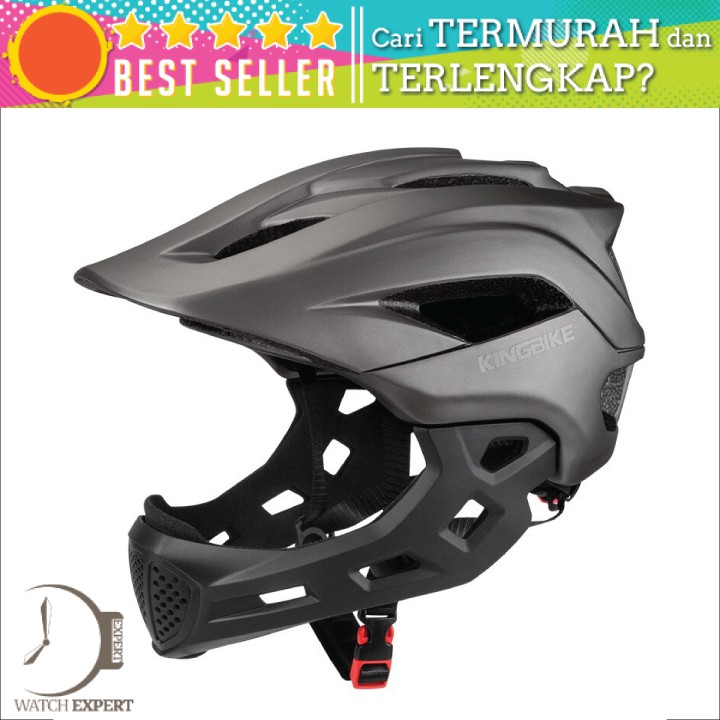 COD Helm Modular Sepeda Anak Full Face Bike Riding Helmet Protective Gear - Abu