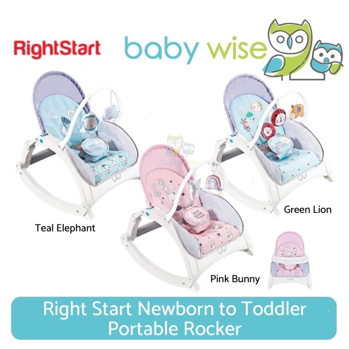 Right Start Newborn to Toddler Portable Rocker Baby Bouncer Table - Ayunan Anak Bayi + Meja Makan