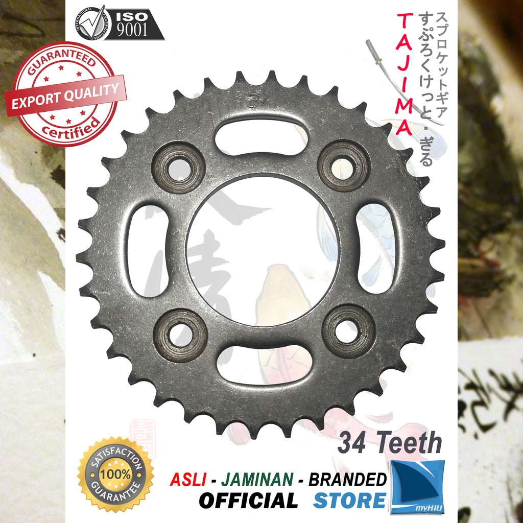 Gigi Tarik 30T ~ 45T HONDA Revo / Absolute / New / FI / Gir Belakang - Rear Sprocket Gear TAJIMA