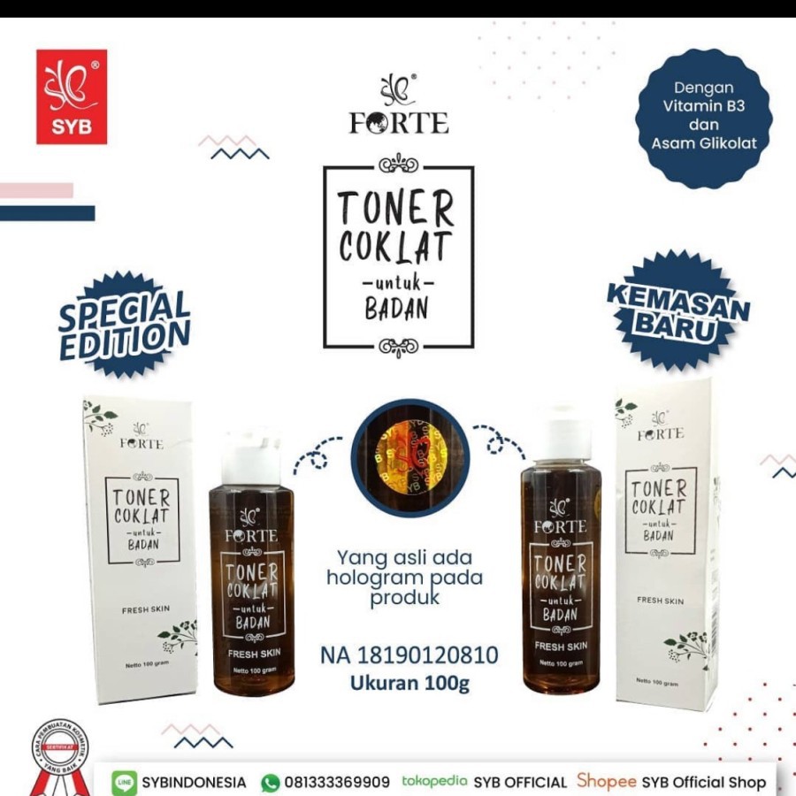 SPECIAL EDITION TONER BADAN COKLAT BY SYB FORTE