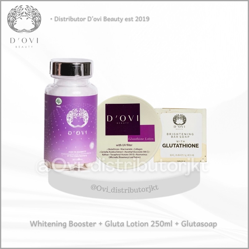 Paket White Booster + Gluta Lotion + Glutasoap D’ovi Beauty Oviskin Ovibeauty D Ovi Beauty