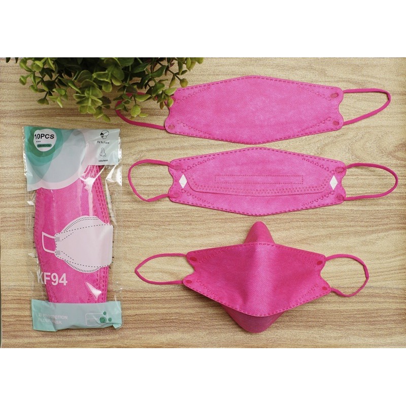 Masker KF94 warna Pink Tua isi 10 pcs - KF94 Pink - KF94 evo