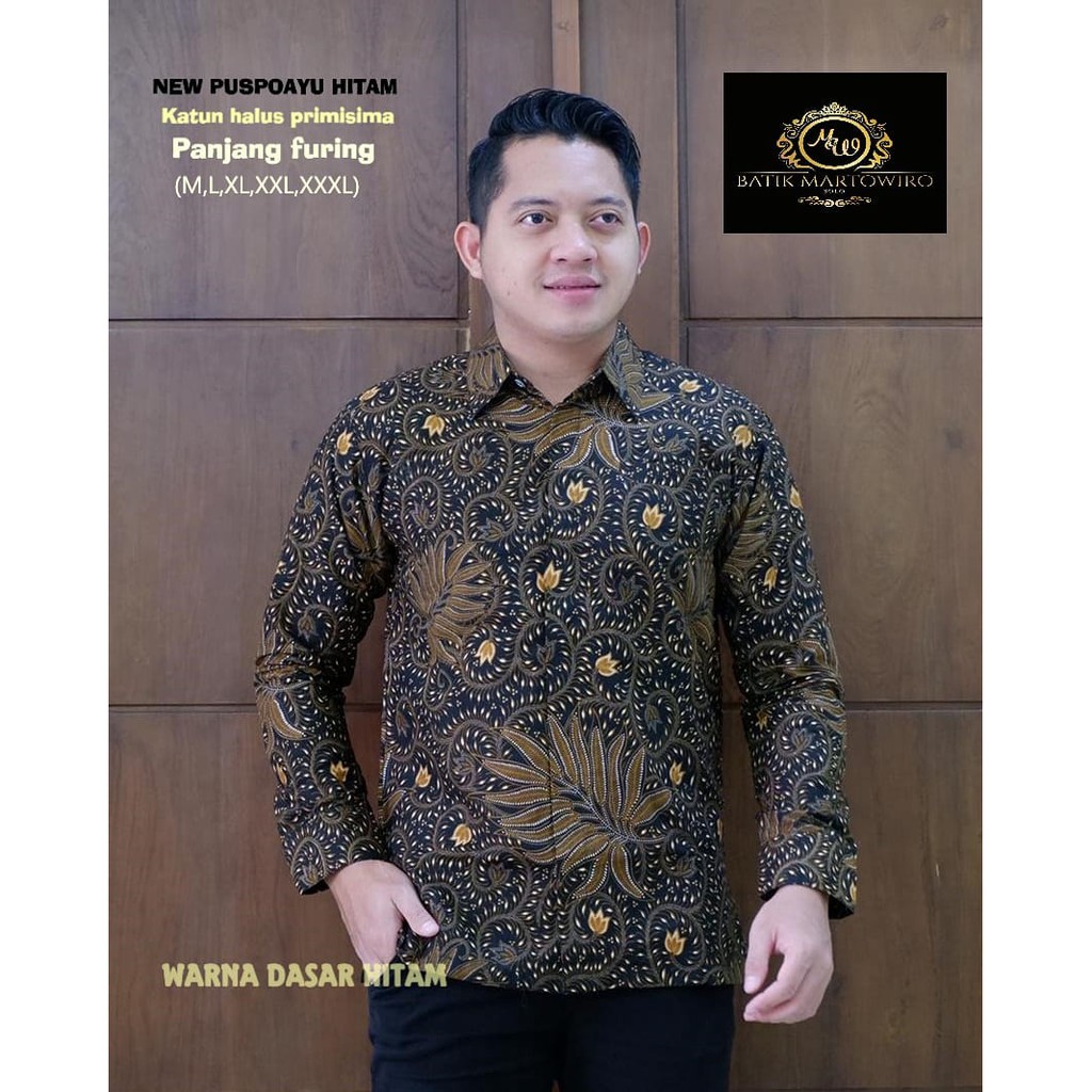 PUSPOAYU HITAM MARTOWIRO KEMEJA BATIK PRIA LENGAN PANJANG PENDEK LAPIS FURING ATASAN BATIK PRIA MODERN NJAWI NAVY WULUNG INGSON KADUNG KULINO WARU KAMULYAN WARU MARON ASWO MULYO IJO MESEM MESEM KAMULYAN JOGLO NEW KOLOR PUTIH PARAMARTA NAVY KRISNAMUKTI RED