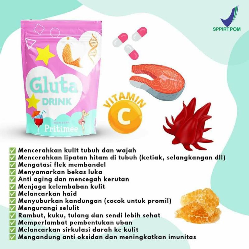 PRITIMEE GLUTA DRINK WITH DNA SALMON