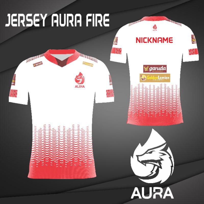 Kaos Jersey Gaming Aura Fire