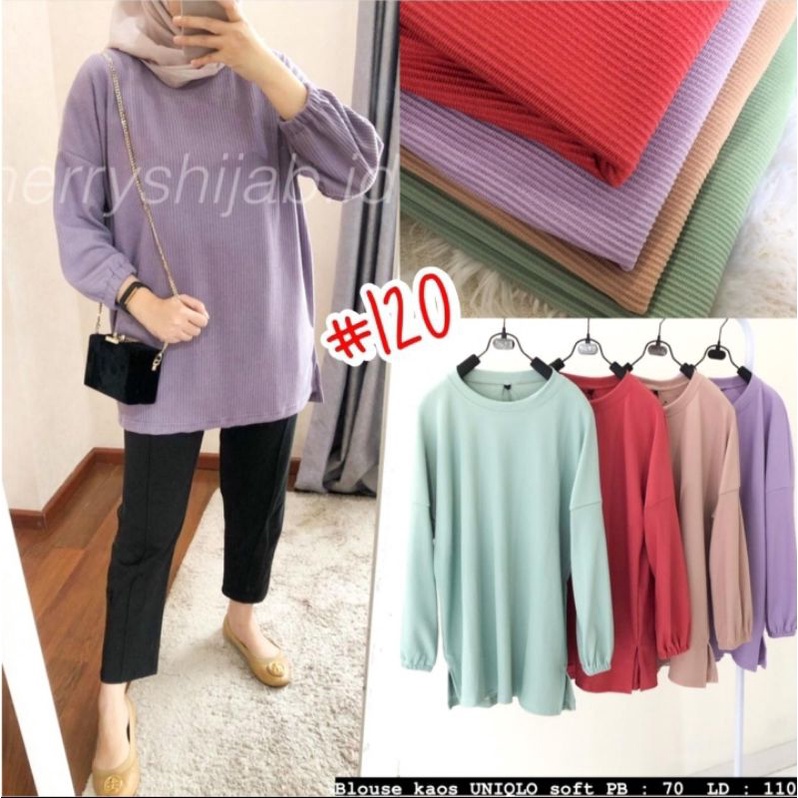 blouse kaos uniqlo